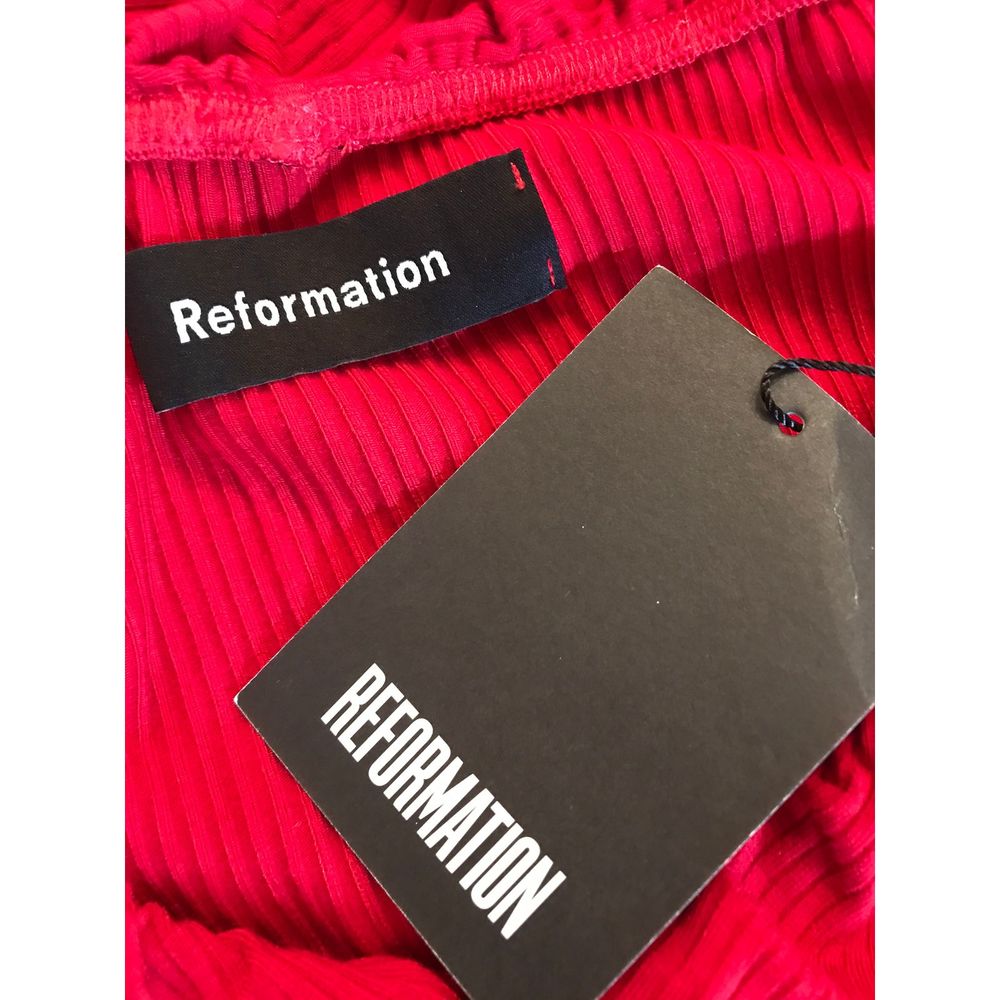 Reformation Red Ruffle Top - Picture 7 of 8